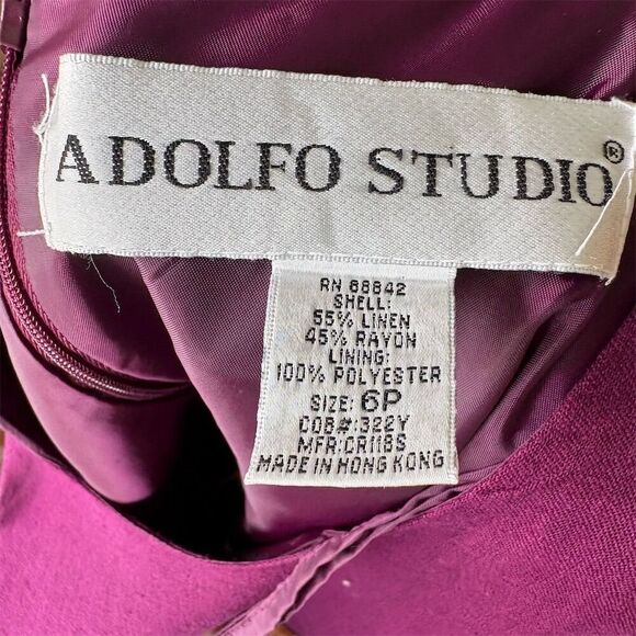 Adolfo Studio Women's Purple Sheath Dress 6P Knee Length Business - Picture 4 of 4